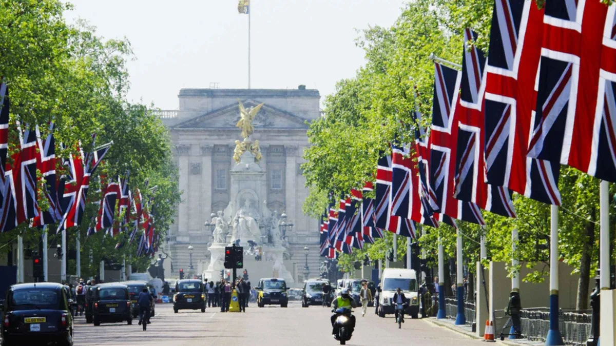 Buckingham Palace facade and gates on a 2 day London itinerary guided tour
